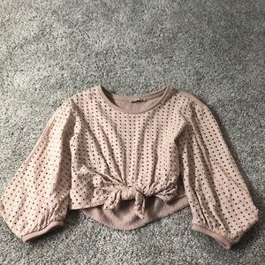 Zara long sleeve crop top